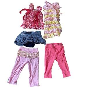 Baby Girl Clothes Lot Of 5 Spring Summer Clothes Sz 0-3-6 M Mix Summer Adorable